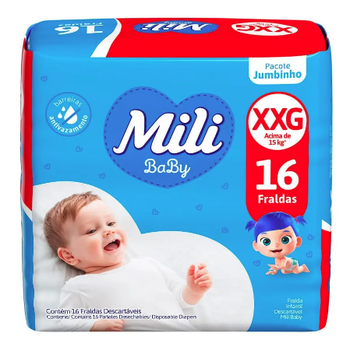 FRALDA MILI BABY JUMBINHO XXG C/16