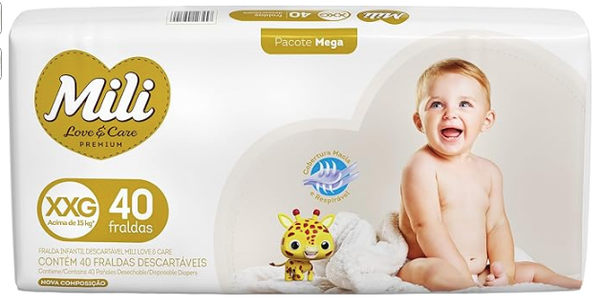 FRALDA MILI LOVE CARE MEGA XXG C/40