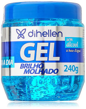 GEL BRILHO MOLHADO DIHELLEN ADRENALINA S/ ÁLCOOL 240G INCOLOR
