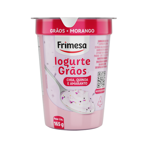 IOGURTE FRIMESA 165G MORANGO C/ GRAOS