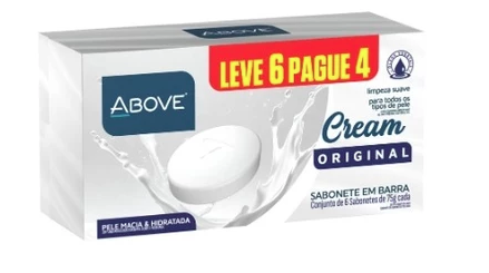 KIT SABONETE ABOVE 472G L6P4 CREAM ORIGINAL