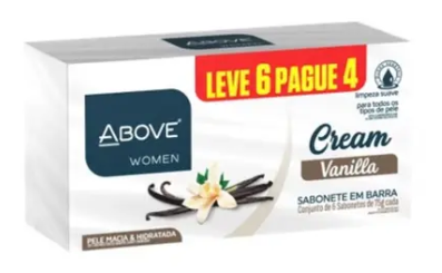 KIT SABONETE ABOVE 472G L6P4 CREAM VANILLA