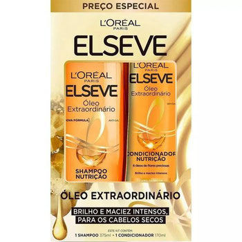 KIT SHAMPOO 400ML + CONDICIONADOR 200ML L'ORÉAL PARIS ELSEVE ÓLEO EXTRAORDINÁRIO NUTRIÇÃO