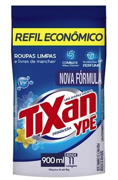 LAVA ROUPAS LIQUIDO TIXAN YPE 900L PRIMAVERA REFIL