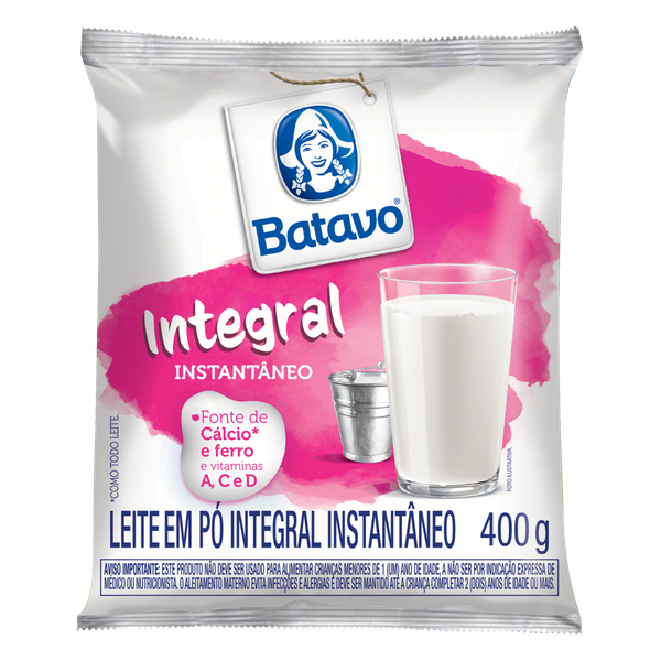 LEITE PO BATAVO 400G SACHE DESNATADO