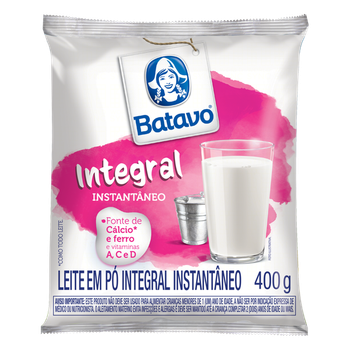 LEITE PO BATAVO 400G SACHE DESNATADO