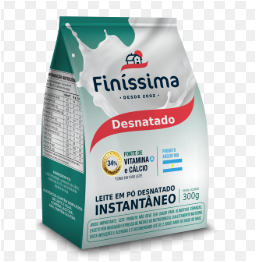 LEITE PO FINISSIMA 300G SACHE DESNATADO INSTANTANEO