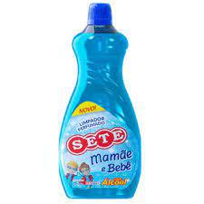 LIMPADOR PERFUMADO SETE 500ML C/ALCOOL MAMAE E BEBE