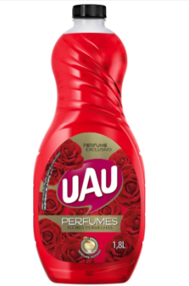 LIMPADOR PERFUMADO UAU 1,8L FLOR VERMELHA E SEDUÇAO