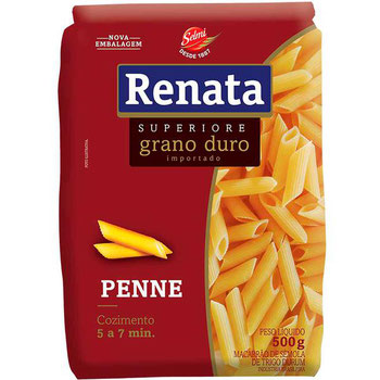MACARRÃO DE SÊMOLA DE TRIGO GRANO DURO PENNE RENATA SUPERIORE PACOTE 500G