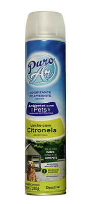 ODORIZADOR PURO AR PETS 250ML LIMAO CITRONELA
