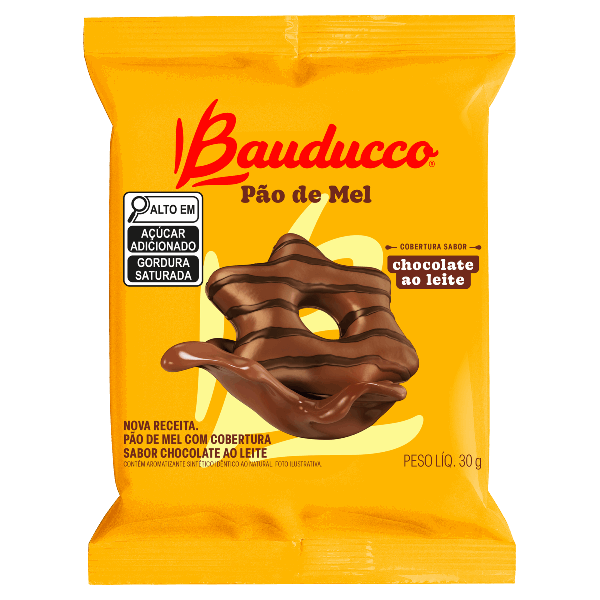 PÃO DE MEL BAUDUCCO COM COBERTURA DE CHOCOLATE 30GR