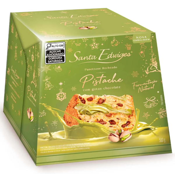 PANETTONE SANTA EDWIGES 500G RECHEADO GOTAS E PISTACHE