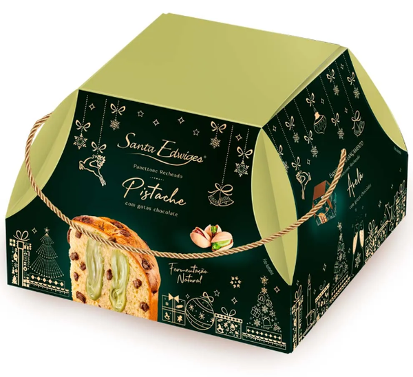 PANETTONE SANTA EDWIGES 800G RECHEADO GOTAS E PISTACHE