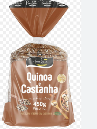 PAO PANELICIA 450G QUINOA E CASTANHA