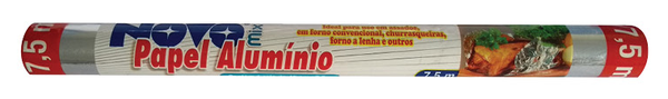 PAPEL ALUM.NOVO ALUMINIO 45X7,5MT