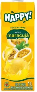 REFRESCO HAPPY 1L MARACUJA E MACA ADOCADO
