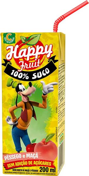 REFRESCO HAPPY 200ML PESSEGO E MACA ADOCADO