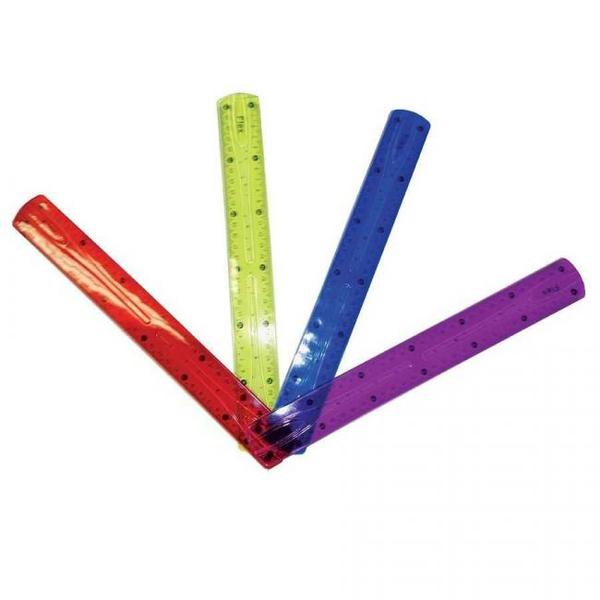 REGUA ONDA 30CM PLASTICA