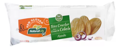 RICE CRACKER NATURAL LIFE 84G S/GLUTEN CREME DE CEBOLA