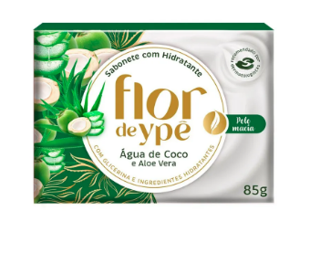 SABONETE FLOR DE YPE 85G HIDRATANTE AGUA DE COCO E ALOE VERA