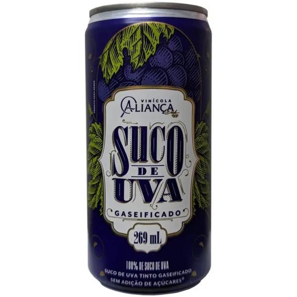 SUCO DE UVA ALIANCA 269ML GASEIF TTO LATA