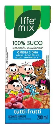 SUCO LIFE MIX KIDS TURMA DA MONICA 200ML TUTTI FRUTTI