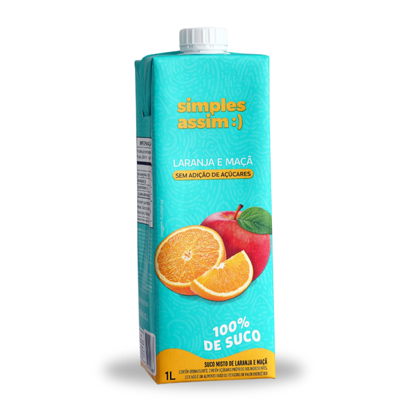 SUCO SIMPLES ASSIM 1L LARANJA E MACA