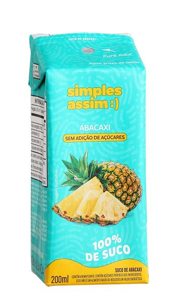 SUCO SIMPLES ASSIM 200ML ABACAXI