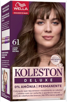 TINTURA KOLESTON DELUXE CASTANHO LOURO CINZA ESCURO 61