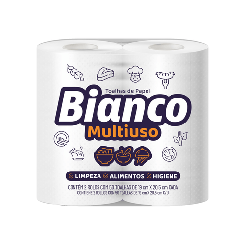 TOALHA DE PAPEL MILI BIANCO 2X50FLS