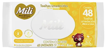TOALHA UMEDECIDA MILI LOVECARE C/48 MARACUJA