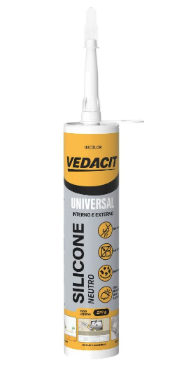VEDACIT SILICONE NEUTRO CINZA BI 280 G
