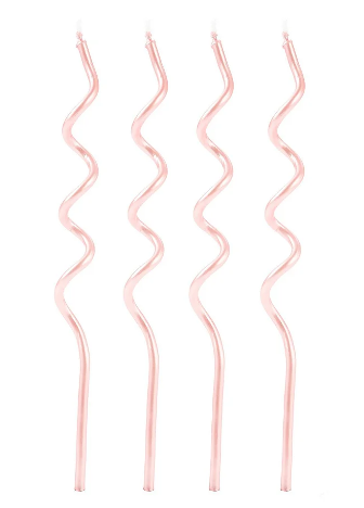 VELA ALEGRIA & FESTA ESPIRAL LONGA ROSA C/4