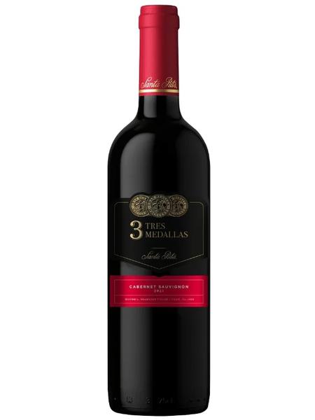 VINHO 3 MEDALLAS SANTA RITA CABERNET SAUVIGNON 750ML