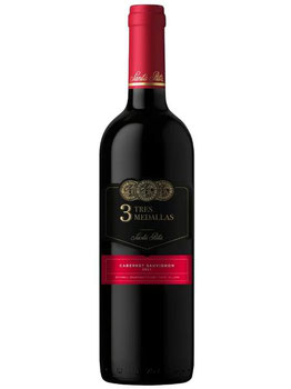 VINHO 3 MEDALLAS SANTA RITA CABERNET SAUVIGNON 750ML