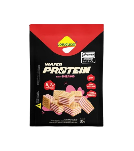 WAFER PROTEIN LOWCUCAR 35G MORANGO