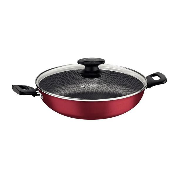 WOK TRAMONTINA ANTIADERENTE 28CM 3,3L LORETO VERMELHO