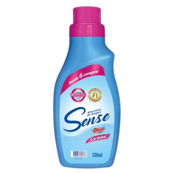 AMACIANTE DE ROUPAS QBOA SENSE CARINHO 500ML