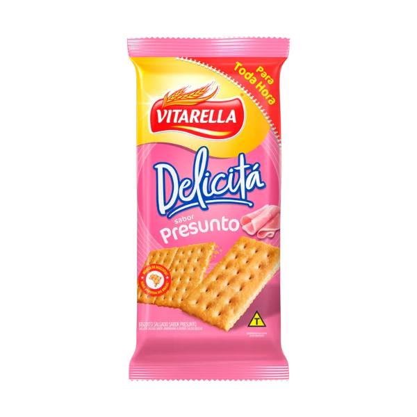 BISCOITO SALGADO DELICITÁ SABOR PRESUNTO 138G