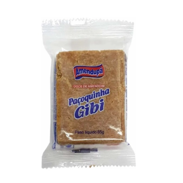 DOCE DE AMENDOIM AMENDUPÃ PAÇOQUINHA GIBI 65G