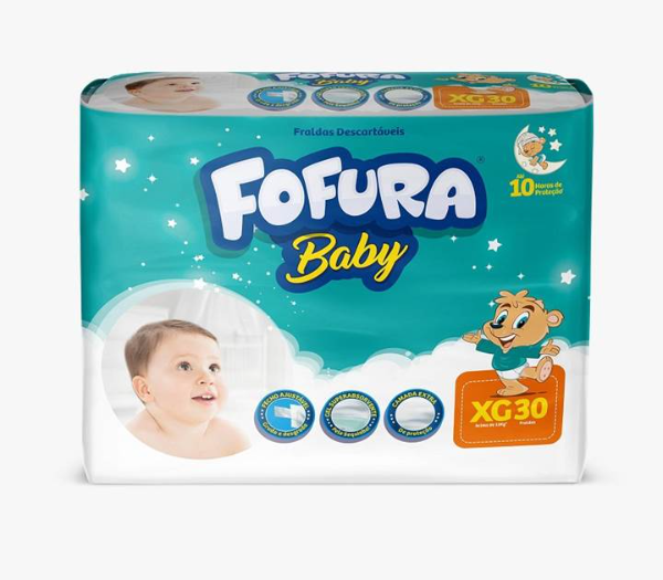 FRALDA DESCARTÁVEL FOFURA BABY PRATICO XG 30 UND