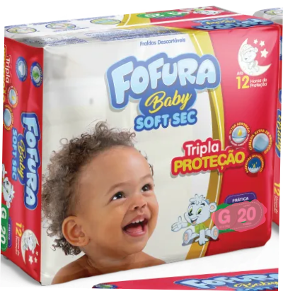 FRALDA DESCARTAVEL FOFURA SOFSEC G 30UND