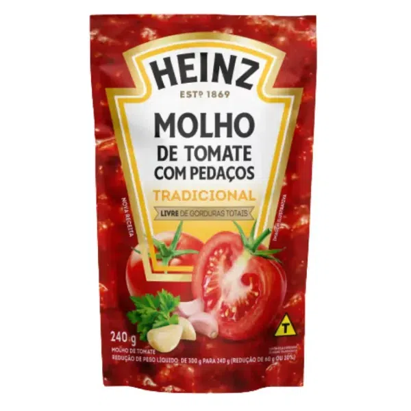 MOLHO DE TOMATE HEINZ TRADICIONAL SACHE 240GR