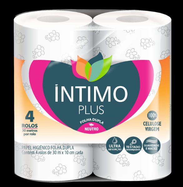 PAPEL HIGIÊNICO INTIMO PLUS FOLHA DUPLA 4X30METROS