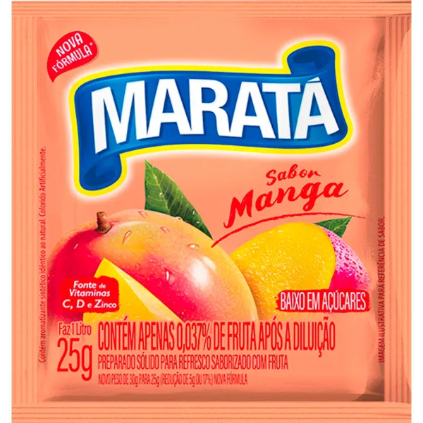 REFRESCO EM PÓ MARATÁ SABOR MANGA FAZ 1LT 25G