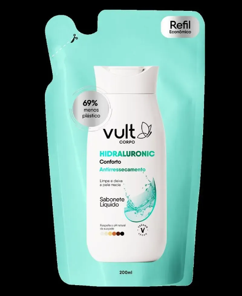 SABONETE LIQUIDO VULT CORPO HIRALURONIC CONFORTO 200ML