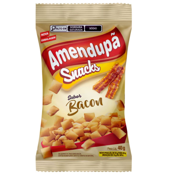 SALGADINHO AMENDUPÃ SABOR BACON 40GR