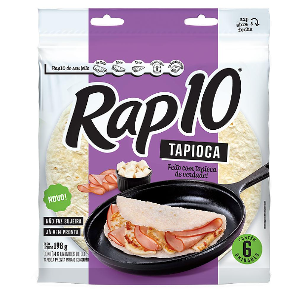 TAPIOCA PRONTA RAP 10 6UNIDADE 198G