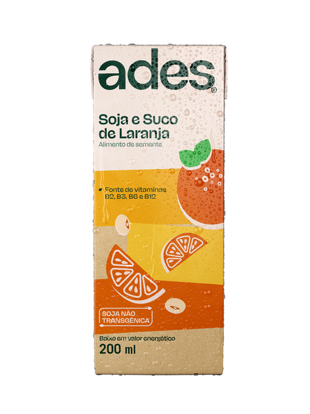 Bebida de Soja Ades 200ml Laranja